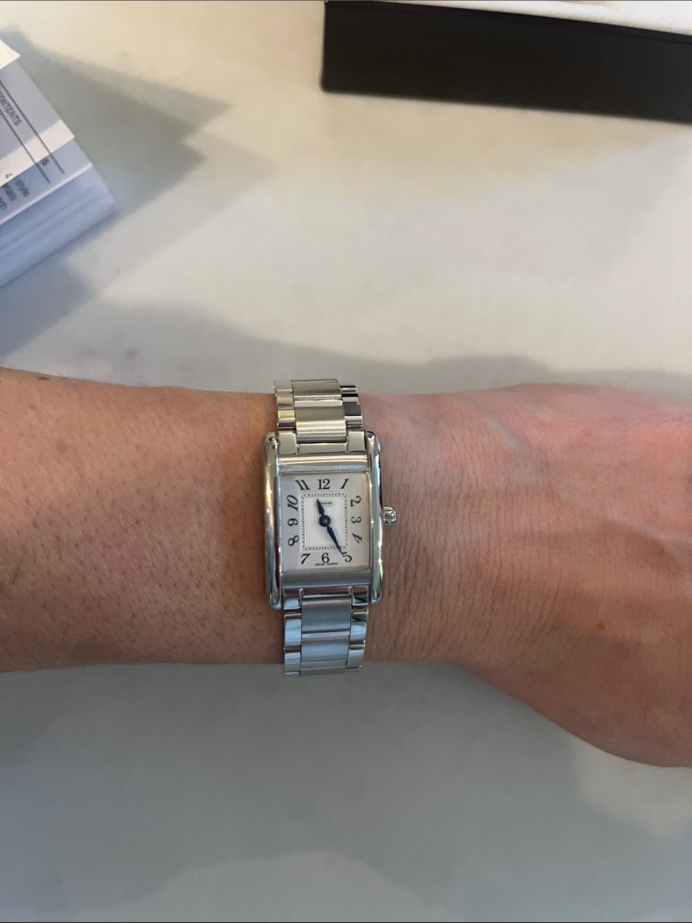 NWT Coach Stainless Steel Rectangular Watch - Silver - Picture 7 of 12